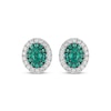 Thumbnail Image 2 of Le Vian Vault Oval-Cut Emerald Earrings 3/4 ct tw Diamonds Platinum