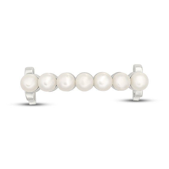Sneaker Bling Cultured Pearl Bar Shoelace Charm Sterling Silver