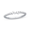 Thumbnail Image 1 of Now + Forever Baguette & Round-Cut Diamond Scatter Anniversary Ring 1/6 ct tw 10K White Gold