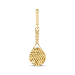 Charmed Memories Tennis Racket With Ball Charm 10K Yellow Gold