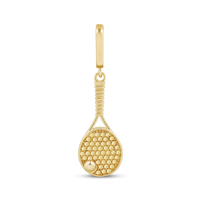 Main Image 1 of Charmed Memories Tennis Racket With Ball Charm 10K Yellow Gold