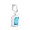Thumbnail Image 2 of Charmed Memories Emerald-Cut Blue Cubic Zirconia Charm Sterling Silver