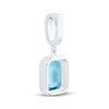 Thumbnail Image 3 of Charmed Memories Emerald-Cut Blue Cubic Zirconia Charm Sterling Silver