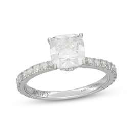 Neil Lane Artistry Cushion-Cut Lab-Grown Diamond Hidden Halo Engagement Ring 2-1/2 ct tw 14K White Gold