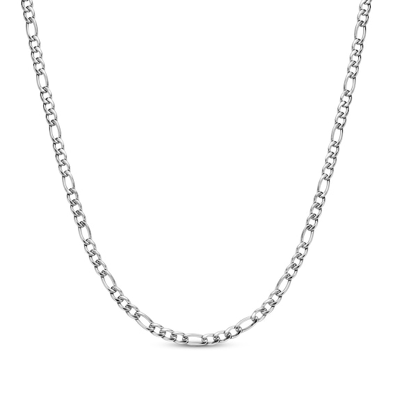 Figaro Chain Necklace 6mm Solid Stainless Steel 30"