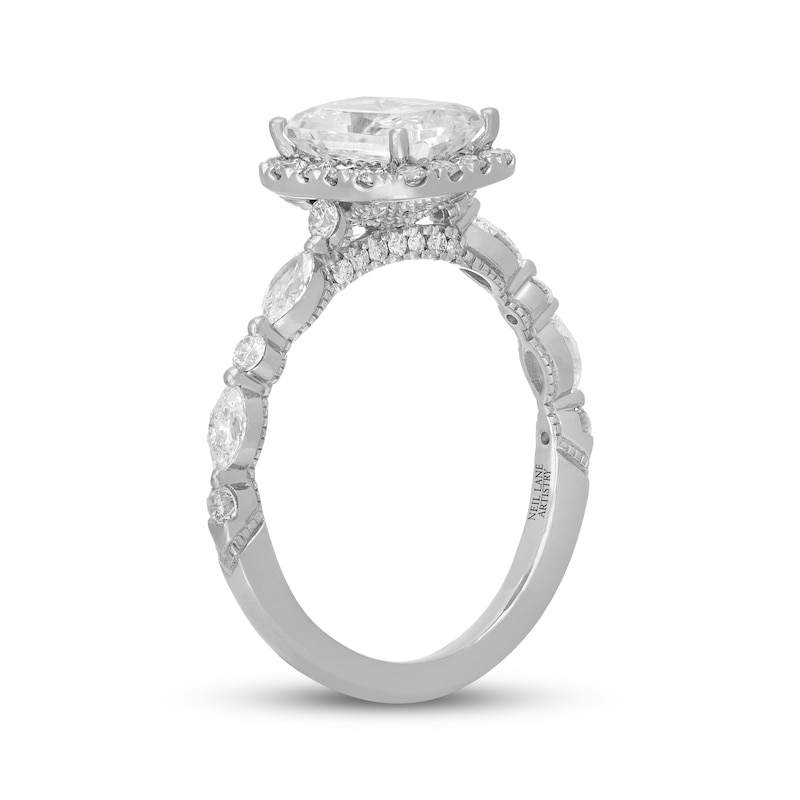 Main Image 2 of Neil Lane Artistry Radiant-Cut Lab-Grown Diamond Halo Engagement Ring 1-3/4 ct tw 14K White Gold