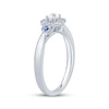 Thumbnail Image 2 of Now + Forever Round-Cut Diamond & Blue Sapphire Engagement Ring 1/3 ct tw 10K White Gold