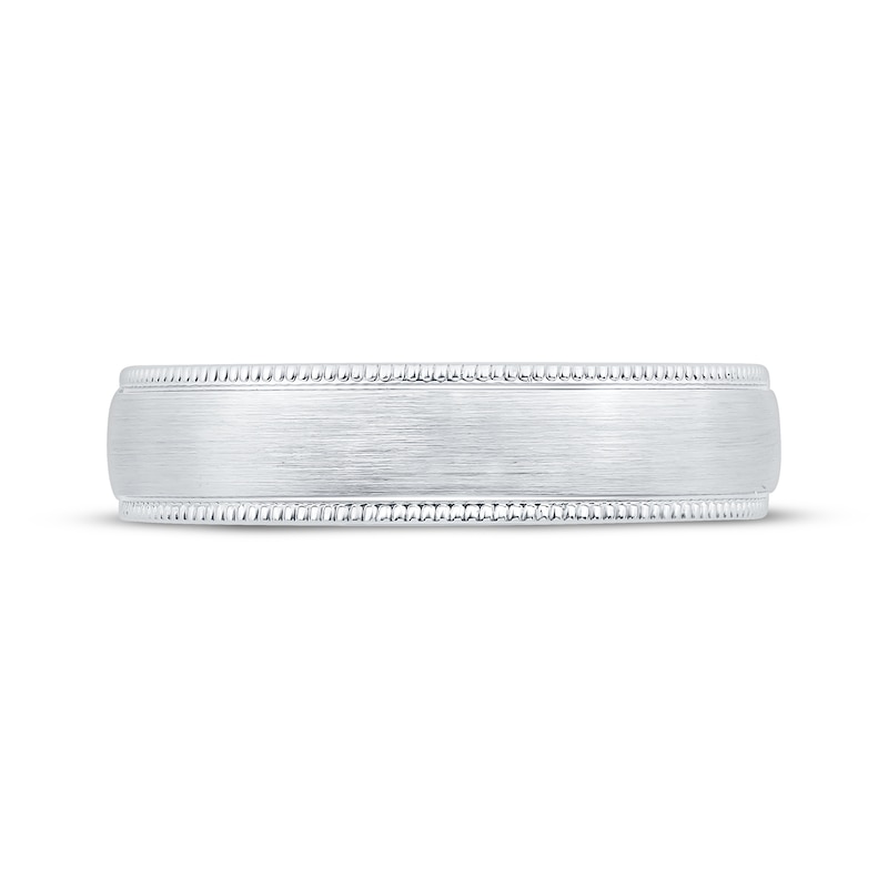 Main Image 3 of Now + Forever Men's Milgrain Wedding Band 10K White Gold 5mm