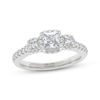 Thumbnail Image 1 of THE LEO Prisma Diamond Princess-Cut Three-Stone Engagement Ring 1 ct tw 14K White Gold