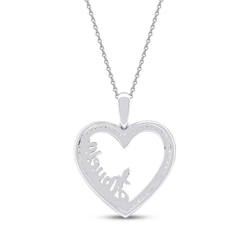 Main Image 3 of Diamond &quot;Abuela&quot; Heart Necklace 1/6 ct tw 10K White Gold 18&quot;