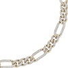 Thumbnail Image 2 of Men's 9.3mm Pavé-Set Diamond Figaro Chain Necklace 1-1/2 ct tw Hollow 10K Yellow Gold 20"