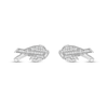 Thumbnail Image 1 of True Fans Buffalo Bills 1/15 ct tw Diamond Logo Stud Earrings Sterling Silver