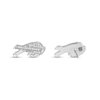 Thumbnail Image 2 of True Fans Buffalo Bills 1/15 ct tw Diamond Logo Stud Earrings Sterling Silver