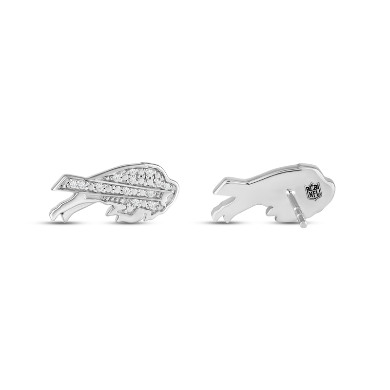 Main Image 2 of True Fans Buffalo Bills 1/15 ct tw Diamond Logo Stud Earrings Sterling Silver