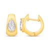 Thumbnail Image 3 of STUDIO BY KAY  Lab-Grown Diamonds Pear-Shaped Solitaire Hoop Earrings 1 ct tw 24K Yellow Gold Vermeil Sterling Silver (F/SI2)