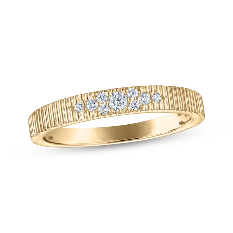 Main Image 1 of Now + Forever Diamond Cluster Anniversary Ring 1/8 ct tw 14K Yellow Gold