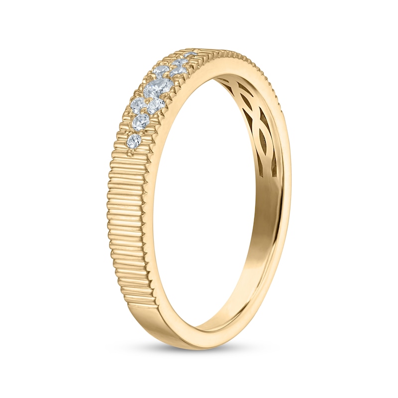 Main Image 2 of Now + Forever Diamond Cluster Anniversary Ring 1/8 ct tw 14K Yellow Gold