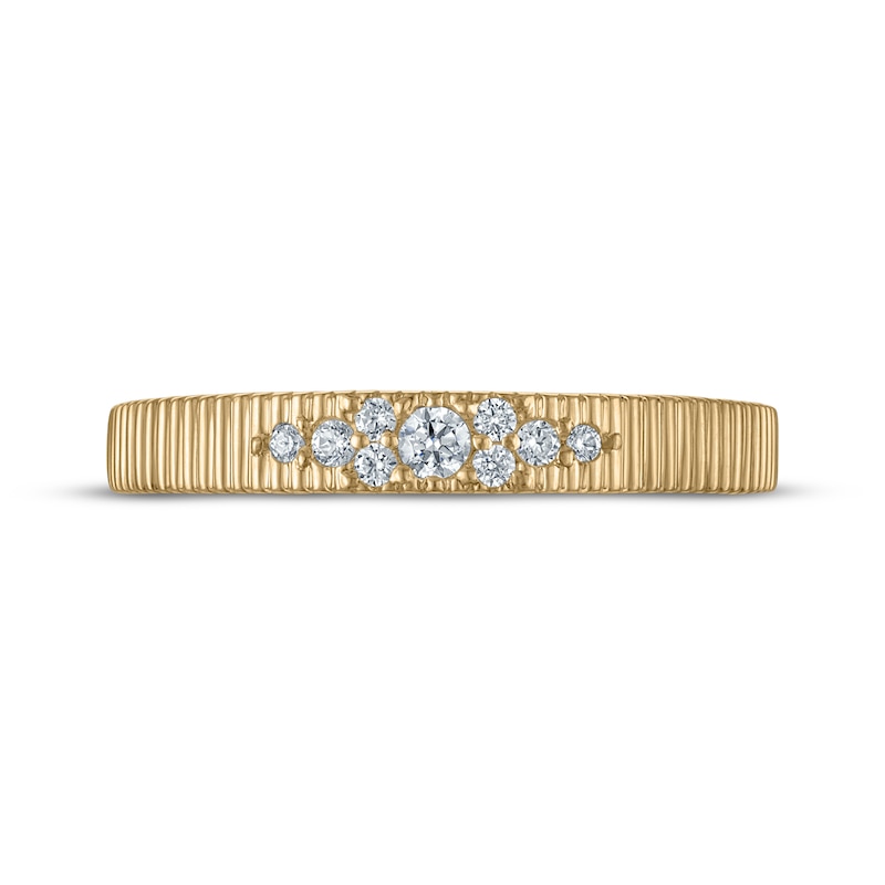 Main Image 3 of Now + Forever Diamond Cluster Anniversary Ring 1/8 ct tw 14K Yellow Gold