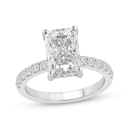 Now + Forever Lab-Grown Diamonds Radiant-Cut Engagement Ring 3-1/2 ct tw 14K White Gold
