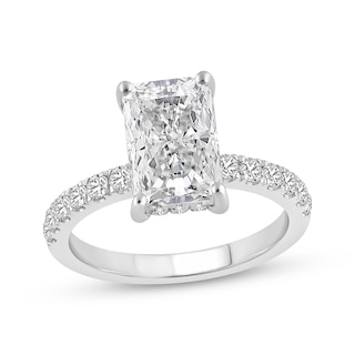Now + Forever Lab-Grown Diamonds Radiant-Cut Engagement Ring 3-1/2 ct tw 14K White Gold