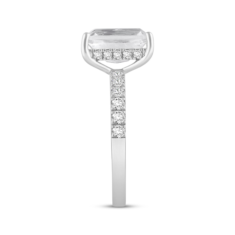 Main Image 2 of Now + Forever Lab-Grown Diamonds Radiant-Cut Engagement Ring 3-1/2 ct tw 14K White Gold