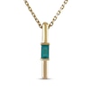 Thumbnail Image 1 of STUDIO BY KAY Baguette-Cut Lab-Created Emerald Necklace 24K Yellow Gold Vermeil Sterling Silver 18"