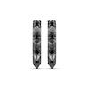 Thumbnail Image 2 of Ink & Ice Black Onyx Spiked Hoop Earrings Black Rhodium-Plated Sterling Silver