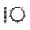 Thumbnail Image 3 of Ink & Ice Black Onyx Spiked Hoop Earrings Black Rhodium-Plated Sterling Silver