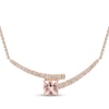 Thumbnail Image 1 of Le Vian Good Karma Cushion-Cut Morganite Smile Necklace 3/8 ct tw Diamonds 14K Strawberry Gold 19"
