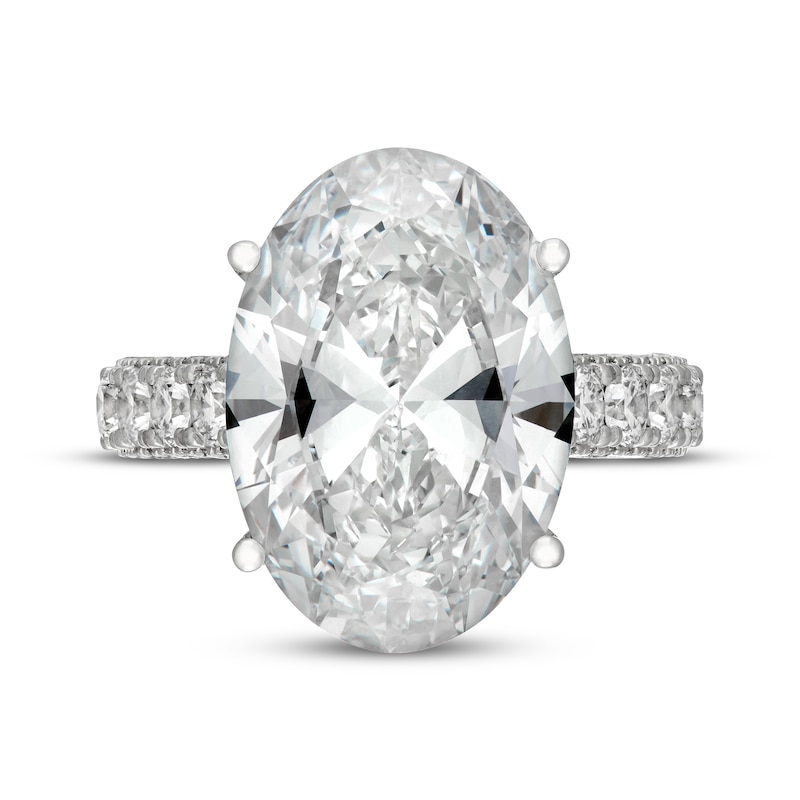 Main Image 3 of Neil Lane Artistry Oval-Cut Lab-Grown Diamond Engagement Ring 12 ct tw 14K White Gold