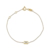Thumbnail Image 1 of STUDIO BY KAY Baguette-Cut Lab-Grown Diamond Bezel-Set Solitaire Bracelet 1/4 ct tw 24K Yellow Gold Vermeil Sterling Silver 7" (F/VS2)