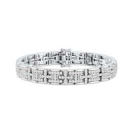 KAY Lab-Grown Diamonds Men's Link Bracelet 5-1/2 ct tw 10K White Gold 8.5"