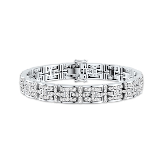 KAY Lab-Grown Diamonds Men's Link Bracelet 5-1/2 ct tw 10K White Gold 8.5"
