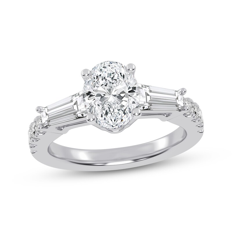 Main Image 1 of Now + Forever Lab-Grown Diamonds Oval-Cut Engagement Ring 1-3/4 ct tw 14K White Gold
