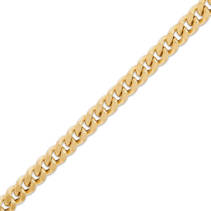 Main Image 3 of 3.55mm Diamond-Cut Cuban Curb Chain Set Hollow 10K Yellow Gold