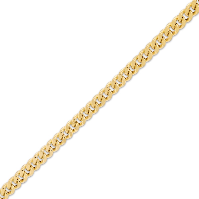 Main Image 6 of 3.55mm Diamond-Cut Cuban Curb Chain Set Hollow 10K Yellow Gold