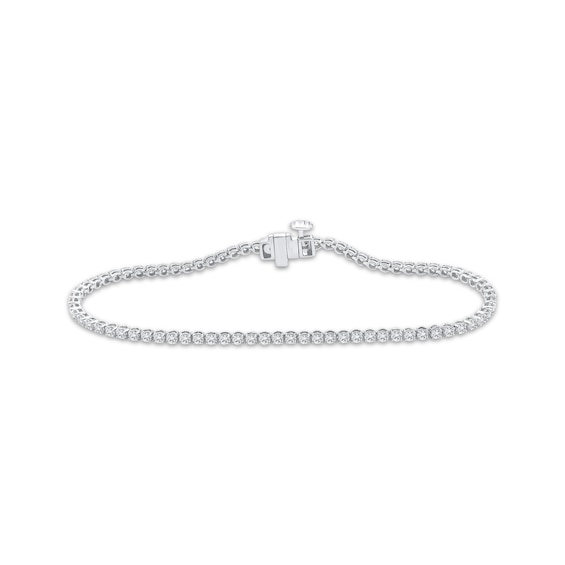 KAY Signature Collection Lab-Grown Diamond Tennis Bracelet 2 ct tw 10K White Gold 7"
