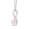 Thumbnail Image 3 of Cultured Pearl Necklace Sterling Silver & 10K Rose Gold 18"