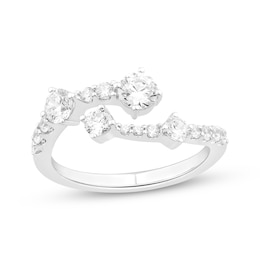 Milestones Lab-Grown Diamond Bypass Ring 1 ct tw 10K White Gold