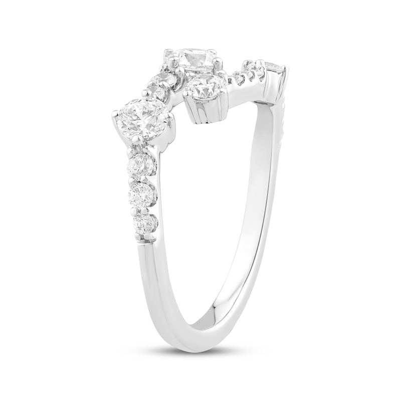 Main Image 2 of Milestones Lab-Grown Diamond Bypass Ring 1 ct tw 10K White Gold