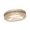 Thumbnail Image 1 of Neil Lane Desert Diamonds Men's Three-Row Wedding Band 1/4 ct tw 14K Yellow Gold