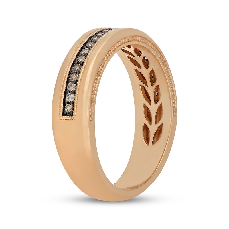 Main Image 2 of Neil Lane Desert Diamonds Men's Three-Row Wedding Band 1/4 ct tw 14K Yellow Gold