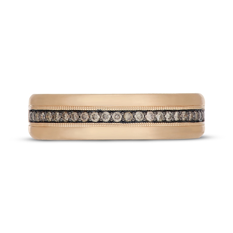 Main Image 3 of Neil Lane Desert Diamonds Men's Three-Row Wedding Band 1/4 ct tw 14K Yellow Gold