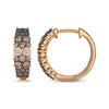 Thumbnail Image 3 of Le Vian Desert Diamonds Chocolate Ombré Hoop Earrings 1-1/4 ct tw 14K Strawberry Gold
