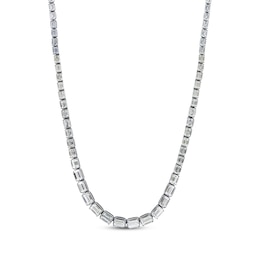 KAY Lab-Grown Diamonds Emerald-Cut Riviera Necklace 17 ct tw 10K White Gold 17"