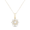Thumbnail Image 1 of KAY Lab-Grown Diamonds Flower Necklace 1/2 ct tw 10K Yellow Gold 18"
