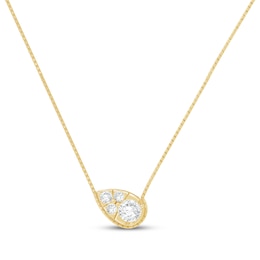 KAY Lab-Grown Diamonds Tilted Teardrop Necklace 1/3 ct tw 10K Yellow Gold 18"