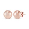 Thumbnail Image 1 of Half-Ball Stud Earrings 14K Rose Gold 8mm