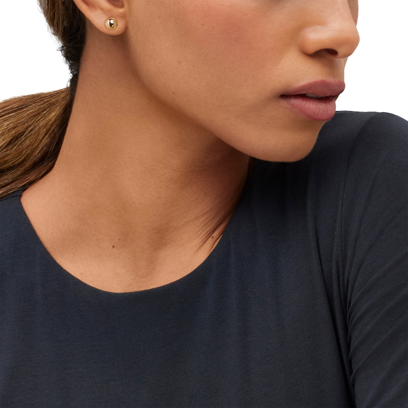 Main Image 3 of Half-Ball Stud Earrings 14K Rose Gold 8mm