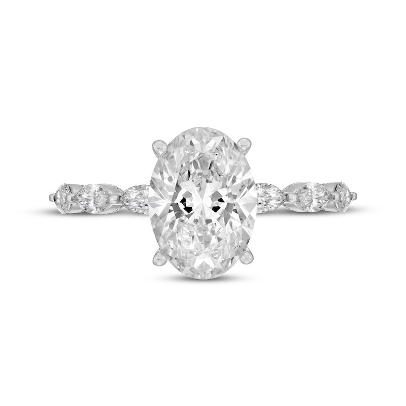 Main Image 3 of Neil Lane Artistry Oval-Cut Lab-Grown Diamond Engagement Ring 2-5/8 ct tw 14K White Gold